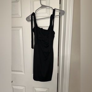 black mini dress